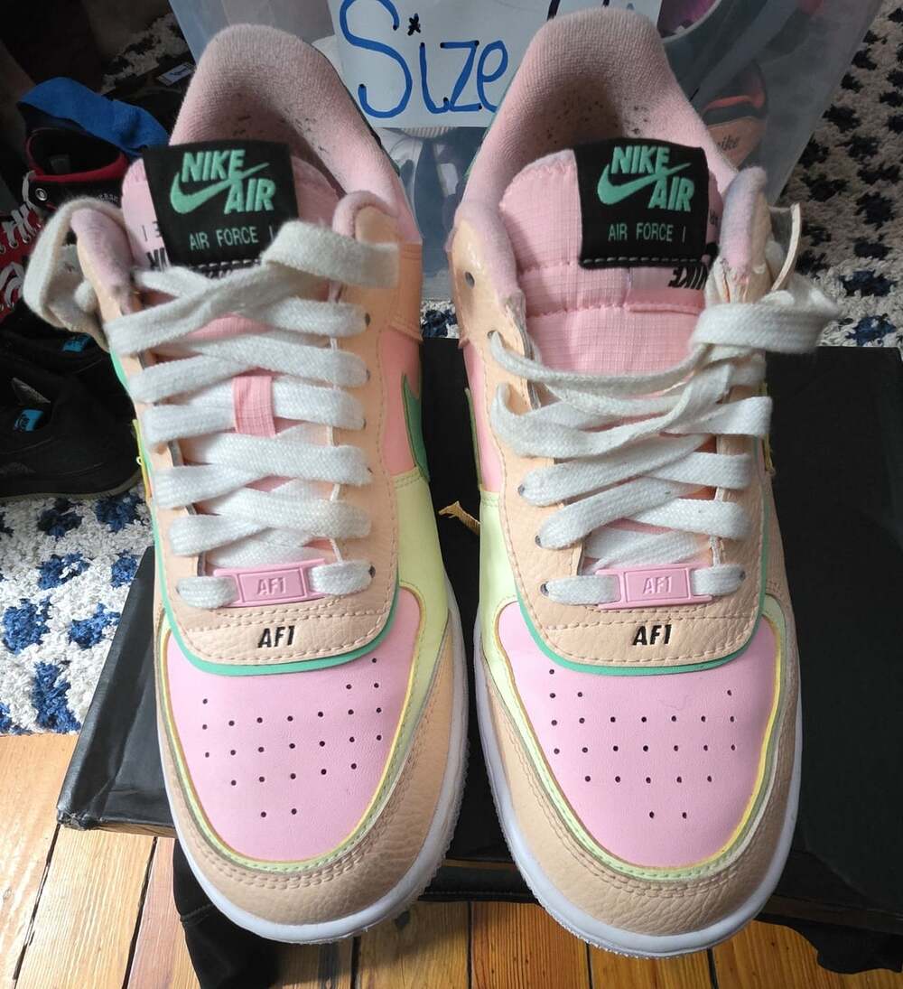 Nike Air Force 1 Shadow Cashmere Pale Coral Size 8 Multi-Color Sneakers